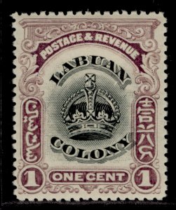 NORTH BORNEO - Labuan EDVII SG117, 1c black & purple, M MINT.