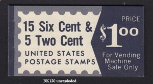 1970 Eisenhower BK120 (3 1393b & 1 1280a panes) MNH mint complete booklet