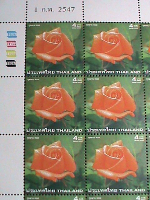 ​THAILAND STAMP -2004 -SC#2114-ROSE WITH IMPREGNATED WITH ROSE SCENT MNH SHEET