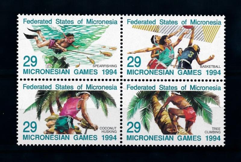 [72246] Micronesia 1994 Sport Fishing Basketball Tree Climbing  MNH