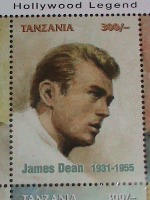 ​TANZANIA STAMP-1955-HOLLYWOOD LEGEND JAMES DEAN MNH FULL SHEET