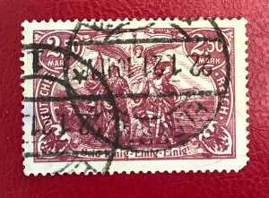 1920 Germany Sc 114 used 2.50m Union of North and South Germany Cv2.50 Lot 3333