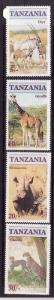 Tanzania-Sc#319-22-Unused NH set-Animals-Endangered Wildlife-1986-