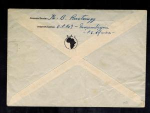 1937 Mozambique  to Tanganyika Cover Multi Franked