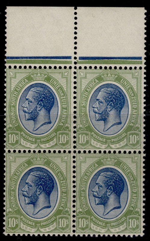 SOUTH AFRICA GV SG16, 10s deep blue & yellow-green SHADE, NH MINT. Cat £760.