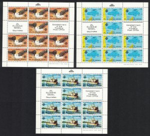 ZES Seychelles Establishment of Travelling Post Office 3v Full Sheets SG#17-19