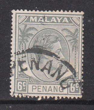 Malaya Penang 1949 Sc 8 6c Used