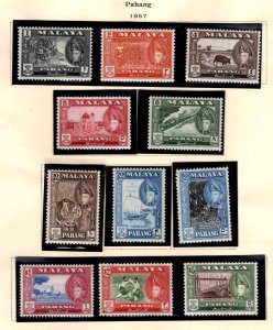 MALAYA-Pahang Scott72-82 Unused 1957 stamp