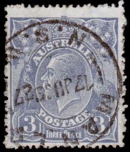 Australia Scott 72b, Perf. 14, Ultramarine (1929) Used F-VF, CV $10.00 M