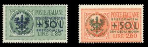 German WWII Occupation, Laibach #Mi. 31-32 Cat€300, 1944 Special Delivery, ...