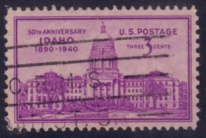 United States, 1940, Idaho Statehood, 3c, sc#896, used**