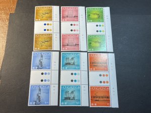 HONG KONG # 550-555--MINT/NH---COMPLETE SET OF PLATE # GUTTER PAIRS---1989