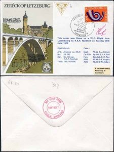 Escaping Society ES6b Luxembourg Return to Luxembourg flown Pilot signed (B)