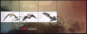 Germany 2019, Sc.#1159a used Bonn, Booklet Pane-For The Youth: Bats