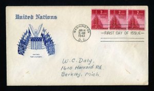 # 907 First Day Cover addressed with Grimsland cachet dated 1-14-1943