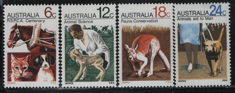 AUSTRALIA, 500-503, MNH, 1971, RSPCA CENTENARY