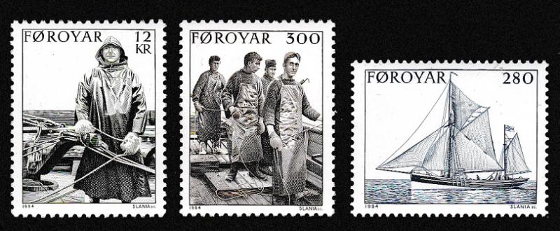 Faroe Is. Fishing Industry 3v SG#100-102 SC#112-114