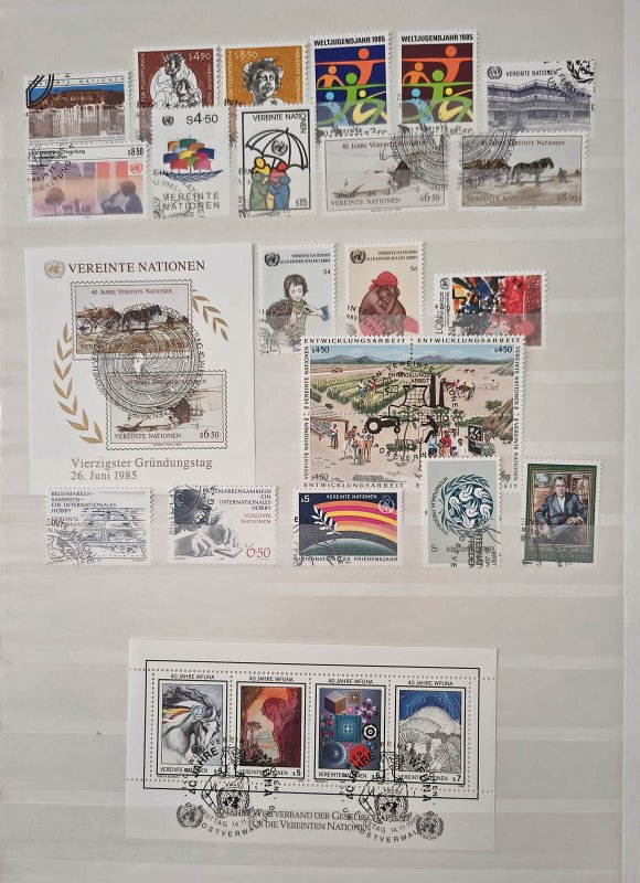 COLLECTION OF UNITED NATIONS VIENNA OFF. from 1979-99 STAMPS IN STOCK BOOK PAGES
