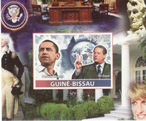 Guinea-Bissau - Obama Deluxe Imperforate Stamp Souvenir Sheet - 7A-007