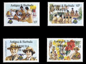 Barbuda #769-772 Cat$28, 1986 Girl Guides, set of four, never hinged