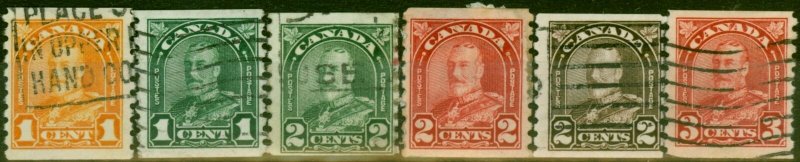 Canada 1930-31 Coil Set of 6 SG304-309 Fine Used 