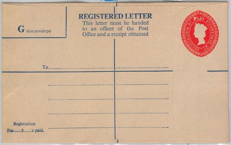 65836 - FIJI  - Postal History -  REGISTERED POSTAL STATIONERY COVER