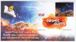 24-037, 2024, Cosmic Cliffs, First Day Cover, Digital Color Postmark,Space, Webb