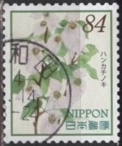 Japan 4583c (used) 84y hospitality flowers: handkerchief tree flowers (4/6/2022)