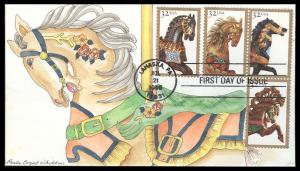 #2976-79 Carousel Horses Whiddon FDC