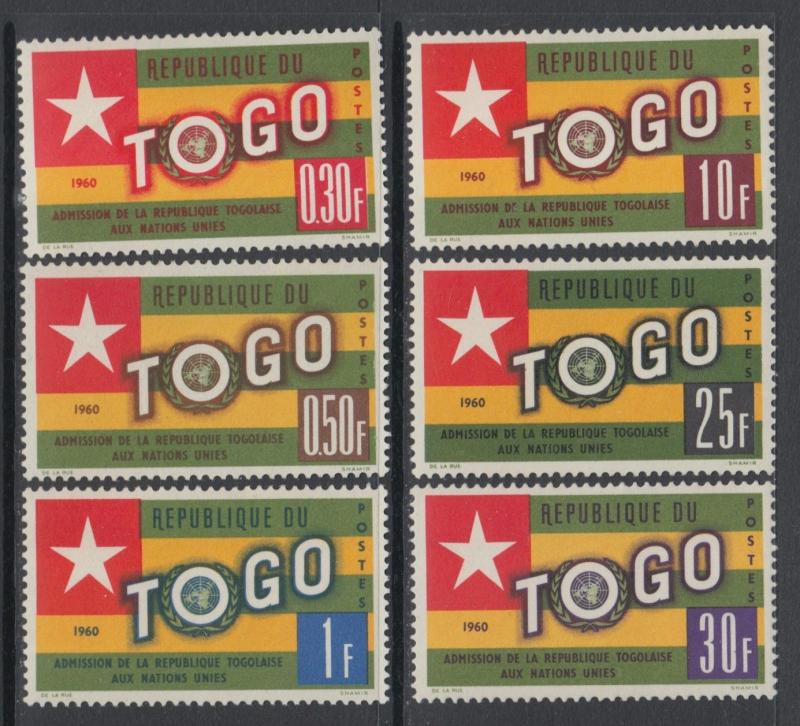 XG-I991 TOGO IND - United Nations, 1960 Admission, 6 Values MNH Set