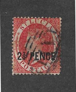 St Lucia  Sc #17 2 1/2p  used VF