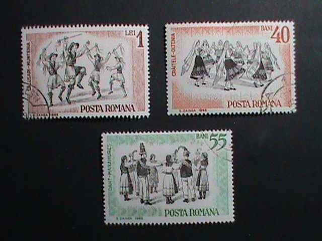 ​ROMANIA STAMP- WORLD NATIONAL DANCES-CTO STAMPS SET VERY FINE