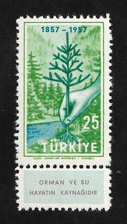 Turkey 1957 - MNH + Tab - Scott #1257