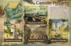 Paintings of Camille Pissarro Stamp Couseuses De Filets Au Repos S/S MNH #2343