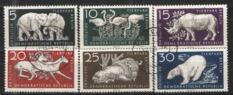 Germany - GDR/DDR 1956 Sc# 317-322 Used VG - Postally used issues