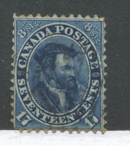 1859 QV 17 cents used