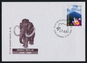 Slovenia 326 on Cover - Flowers, Mammoth cancel