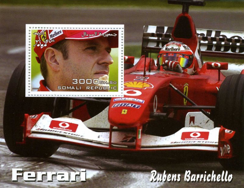 Somalia 2003 FERRARI Rubens Barrichello s/s Perforated Mint (NH)