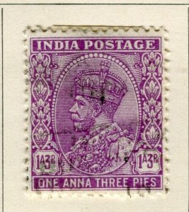 INDIA; 1932 early GV issue fine used 1a. 3p. value