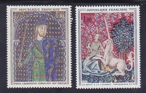 France 1106-07 MNH OG 1964 Paintings - Set of 2 Very Fine