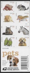 US #5106-5125  Pets. Complete Booklet. 20 different pets -  Very Nice.