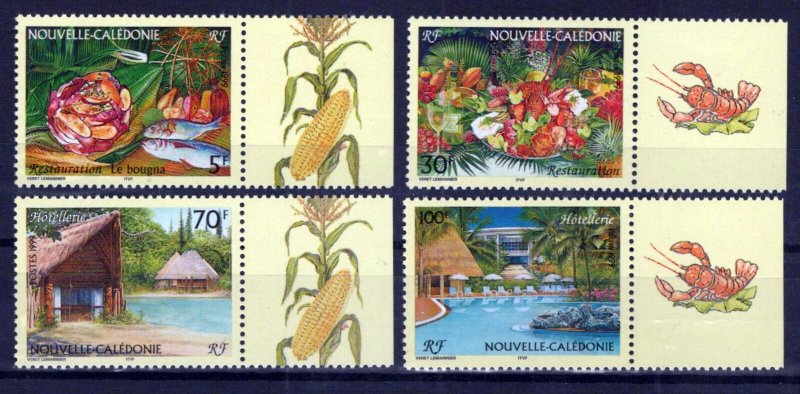 New Caledonia 832-835 MNH Tourism Fish Food Resorts ZAYIX 0524S0378