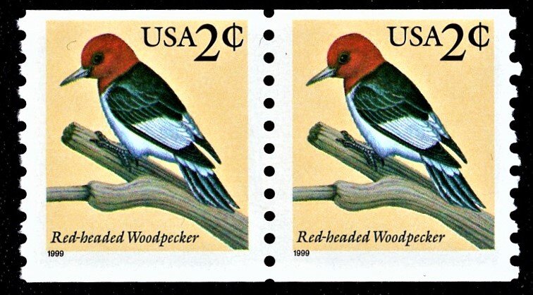 US 3045 MNH VF 2 Cent Red-Headed Woodpecker Pair