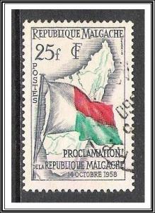 Madagascar #304 Flag & Map Used