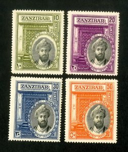 Zanzibar Stamps # 214-17 MNH VF Usual Tropical Gum Scott Value $43.50