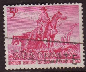 Australia 1960 Sc#336, SG#335, 5d Mauve Overlanders USED.