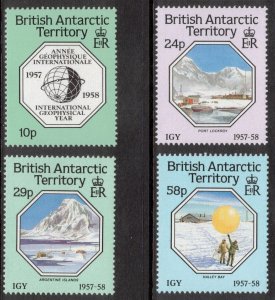 BRITISH ANTARCTIC 1987 Int'l Geophysical Year; Scott 141-44, SG 159-62; MNH