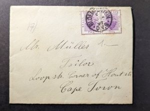 1897 Dutch Orange Free State Cover Bloemfontein to Cape Town South Africa