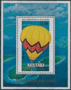 Aitutaki 1983 SG446 Manned Flight MS MNH