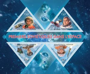 TOGO 2013 SHEET SPACE FIRST SOVIET ASTRONAUTS tg13401a
